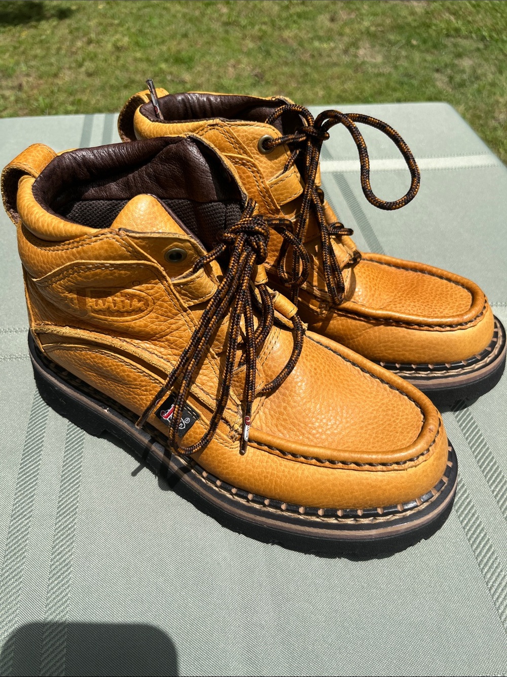 Justin Boots Women's Wheat Lace-Up Moc Toe Boots